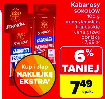 Kabanosy amerykańskie Sokołów promocja