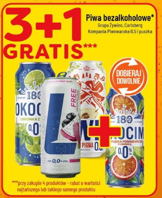 Piwa bezalkoholowe Grupa Żywiec: Carlsberg Kompania Piwowarska 0,5l puszka promocja w POLOmarket