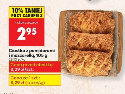 Ciastko z pomidorami i mozzarellą, 105 g promocja w Biedronka