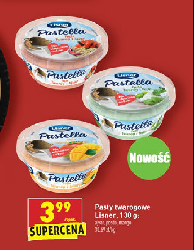 Pasta twar贸g i ajvar Lisner pastella promocja