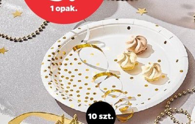 Zestaw dużych talerzyków papierowych 22,8 cm, 10 szt. promocja w Netto