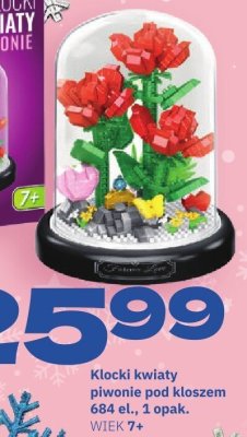 Klocki kwiaty piwonie pod kloszem Artyk 684 el., 1 opak. promocja w Twój Market