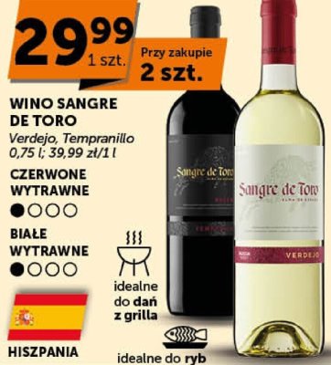 Wino Sangre de Toro Verdejo Tempranillo promocja w Euro Sklep