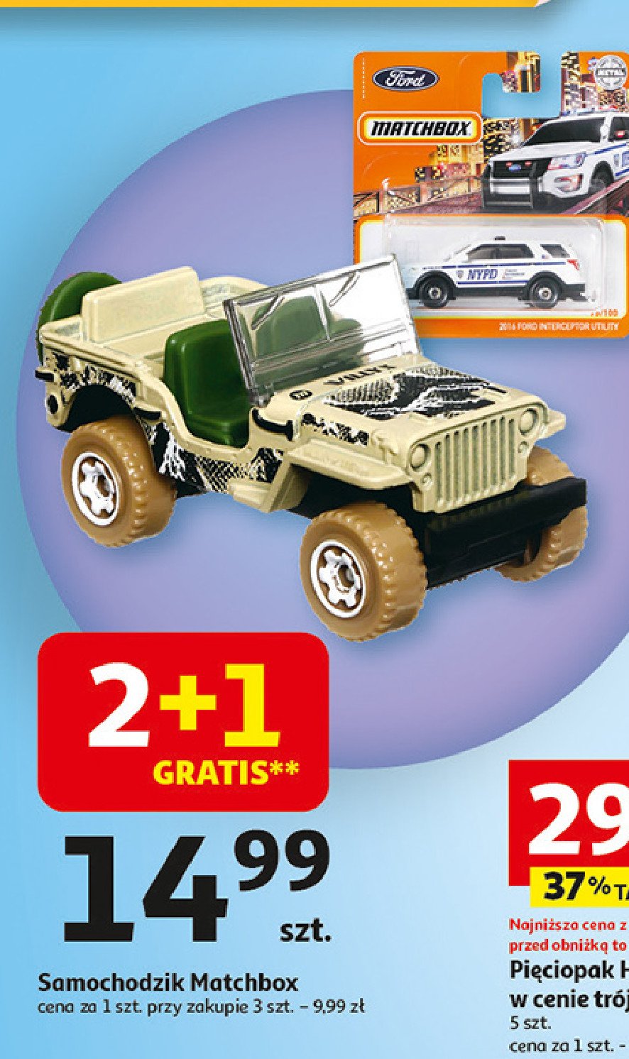 Samochód ford explorer jurrasic world Matchbox promocja w Auchan