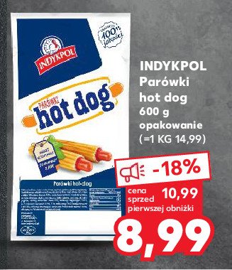 Parówki Indykpol hot dog promocja