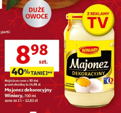 Majonez dekoracyjny Winiary 700 ml promocja w Auchan
