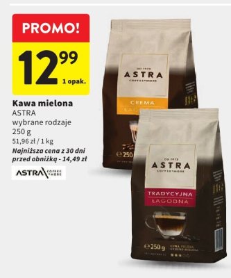 Kawa mielona ASTRA wybrane rodzaje promocja w Intermarche