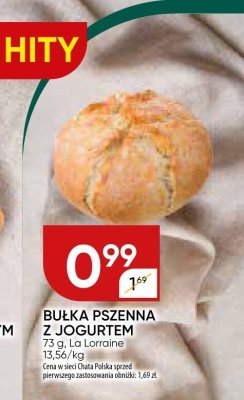 Bułka pszenna z jogurtem La Lorraine promocja w Chata Polska