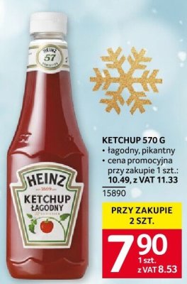 Ketchup Heinz łagodny, pikantny 570 g promocja w Selgros