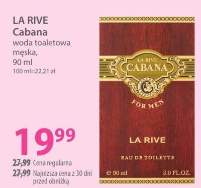 Woda toaletowa męska LA RIVE Cabana promocja w Hebe