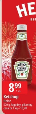 Ketchup Heinz łagodny, pikantny 570 g promocja w Leclerc