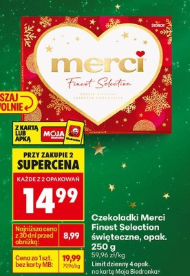 Czekoladki Merci Finest Selection świąteczne  promocja w Biedronka