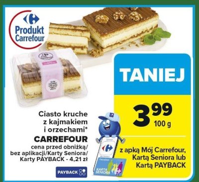Ciasto kruche z kajmakiem i orzechami CARREFOUR promocja w Carrefour Market