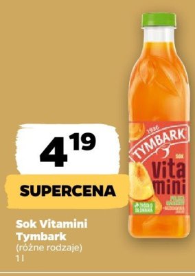 Sok Vitamini Tymbark różne rodzaje promocja w Netto