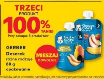 Deserek GERBER różne rodzaje 80 g promocja w Kaufland