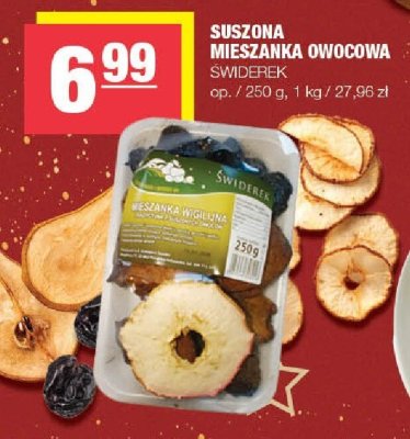 Suszona mieszanka owocowa Świderek promocja w SPAR