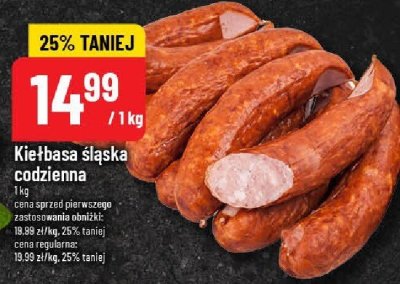 Kiełbasa śląska codzienna promocja w POLOmarket