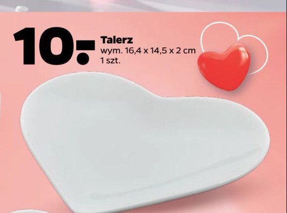 Talerz serce 16.4 x 14.5 cm promocja w Netto