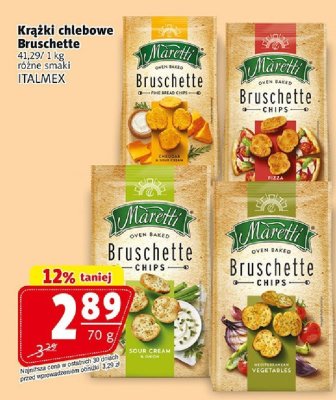 Chipsy Krążki chlebowe Bruschette różne smaki ITALMEX promocja w Prim Market