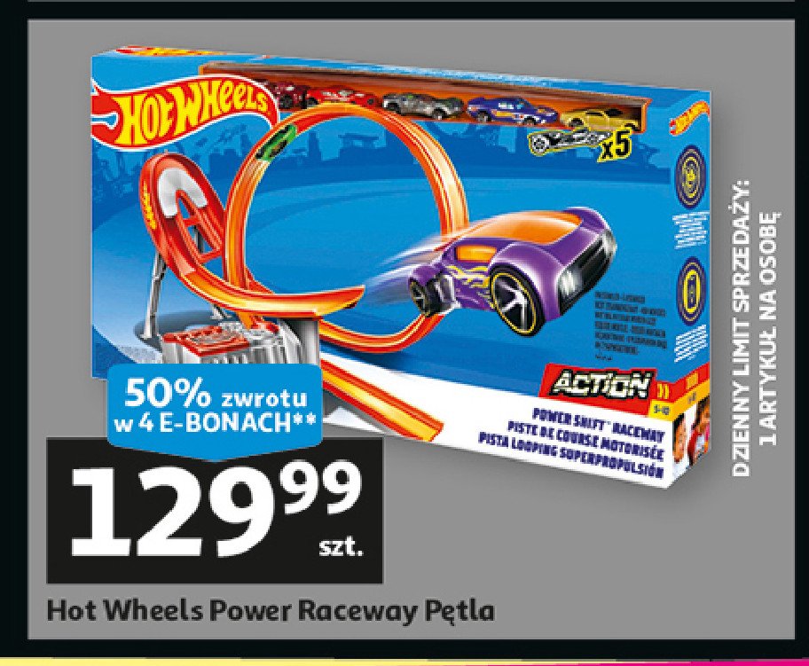 Pętla power raceway Hot wheels promocja w Auchan