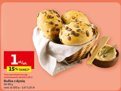 Bułka z dynią 60-80 g promocja w Auchan