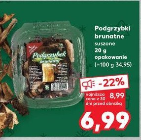 Podgrzybki brunatne suszone promocja w Kaufland