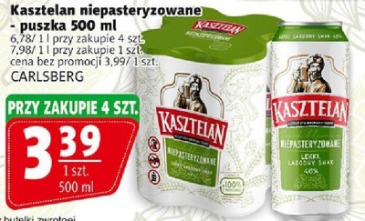 Kasztelan niepasteryzowane - puszka 500 ml promocja w Prim Market