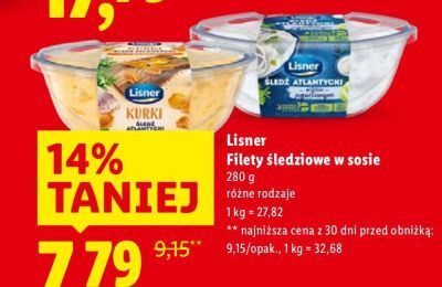 Filety śledziowe w sosie kurki promocja w Lidl