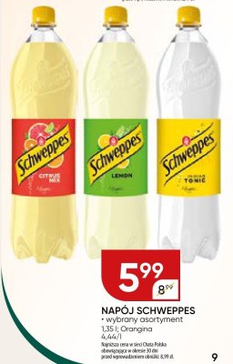 Napój Schweppes wybrany asortyment Orangina promocja w Chata Polska