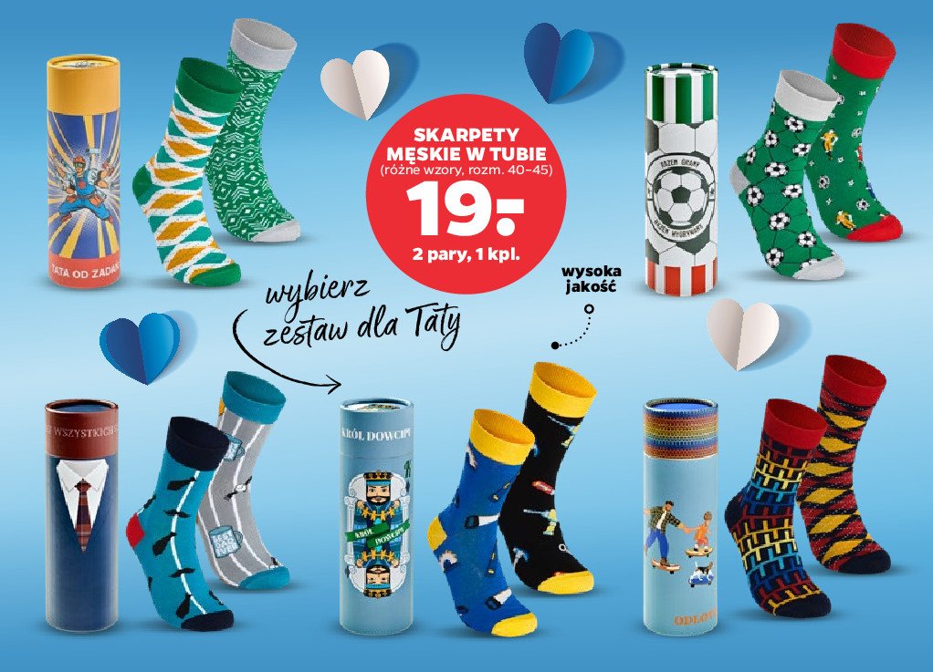 Skarpetki na dzień taty promocja w Netto