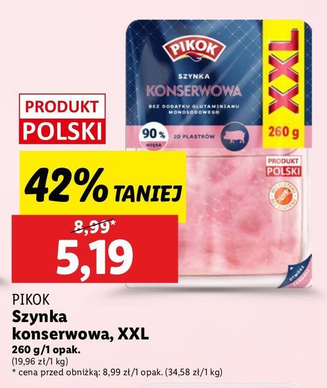 Szynka konserwowa wieprzowa Pikok promocja