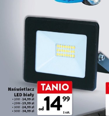 Naświetlacz LED biały 30W promocja w Intermarche