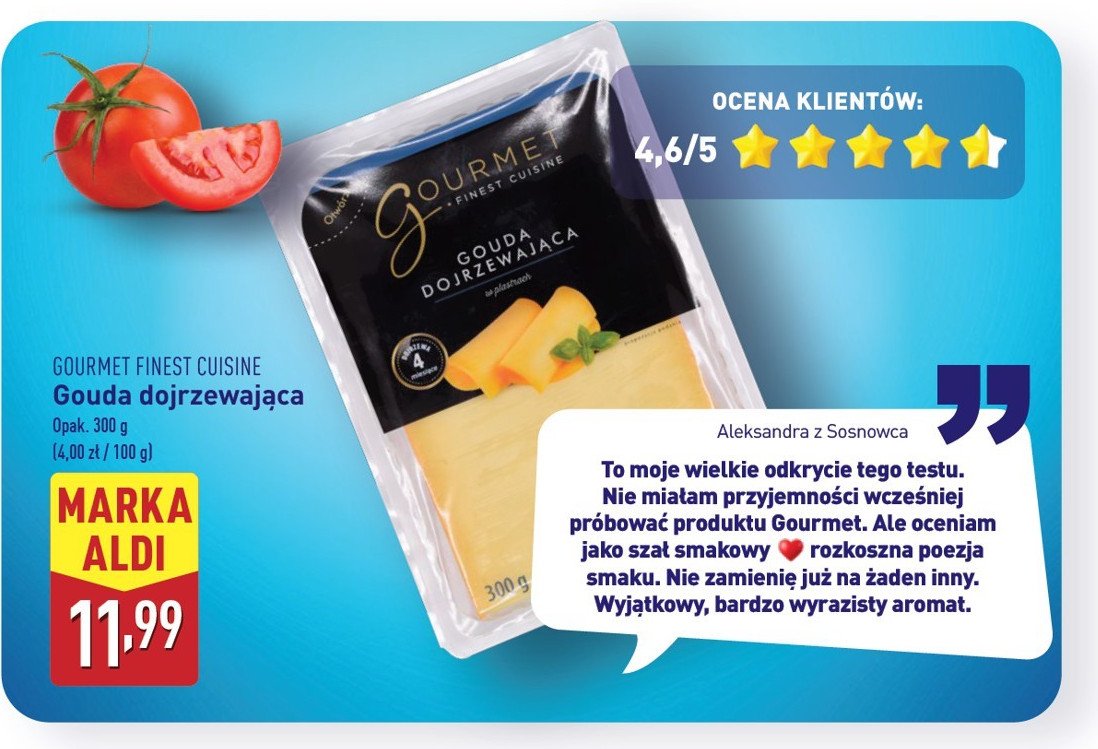 Ser gouda Gourmet finest cuisine promocja w Aldi