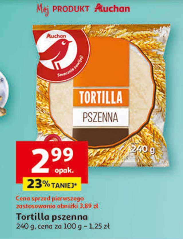 Tortilla pszenna Auchan promocja