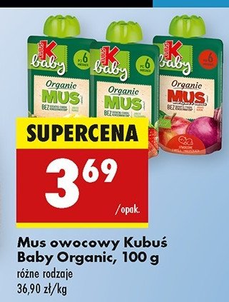 Mus jabłko-truskawka promocja w Biedronka