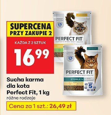 Sucha karma dla kota Perfect Fit, 1 kg promocja w Biedronka