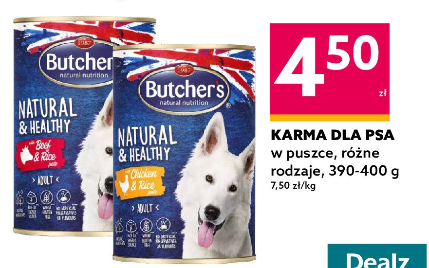 Karma dla kota z kurczakiem w galarecie Butcher's natural & healthy promocja