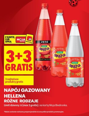 Napój gazowany Hellena Oranzada różne rodzaje promocja w Biedronka