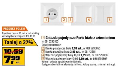 Ramka podwójna biała promocja w OBI