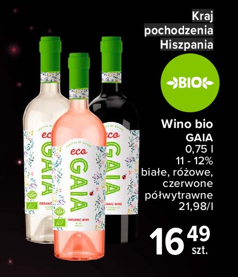 Wino Eco gaia tempranillo promocja