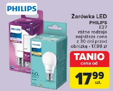 Żarówka led e27 75w kula Philips promocja w Carrefour