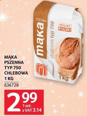 Mąka pszenna tortowa chlebowa 1 kg promocja w Selgros