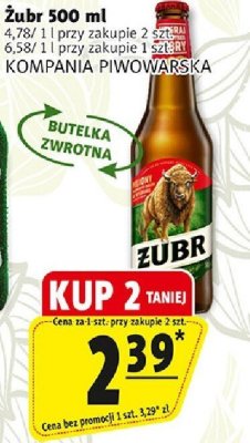 Piwo Żubr 500 ml promocja w Prim Market