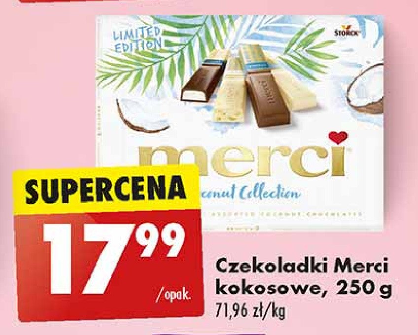 Bombonierka coconut collection Storck merci promocja