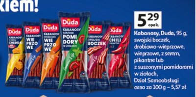 Kabanosy drobiowo-wieprzowe Prosto z w臋dliniarni promocja w Auchan