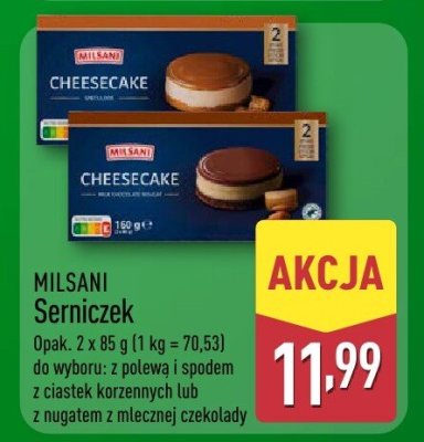 Serniczek z nugatem z mlecznej czekolady promocja w Aldi