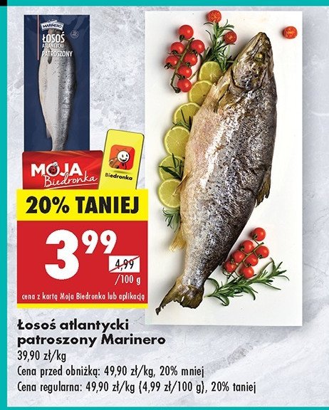 Łosoś patroszony Marinero promocja w Biedronka