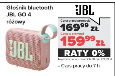 Głośnik bluetooth JBL GO 4 różowy promocja w NEONET