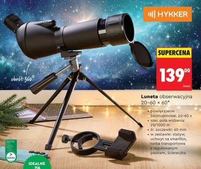 Luneta obserwacyjna 20-60 x 60 HYKKER promocja w Biedronka