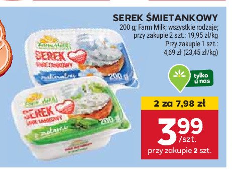 Serek śmietankowy z ziołami Farm milk promocja